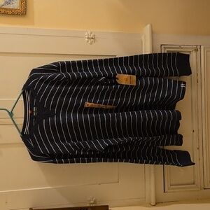 NWT Ruff Hewn mens blue striped jersey Sz L 🎁